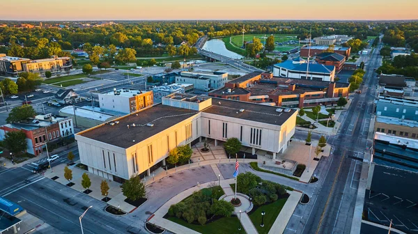 stock image Image of Delaware County Court Administration courthouse aerial at dawn sunrise with city buildings