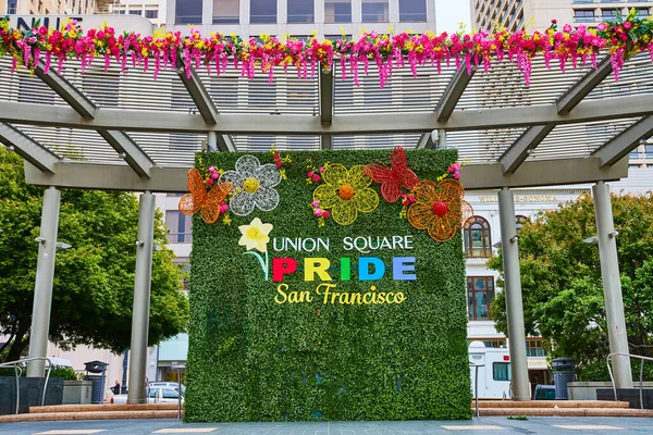 Union Square Pride San Francisco duvar manzaralı güneşlik, CA