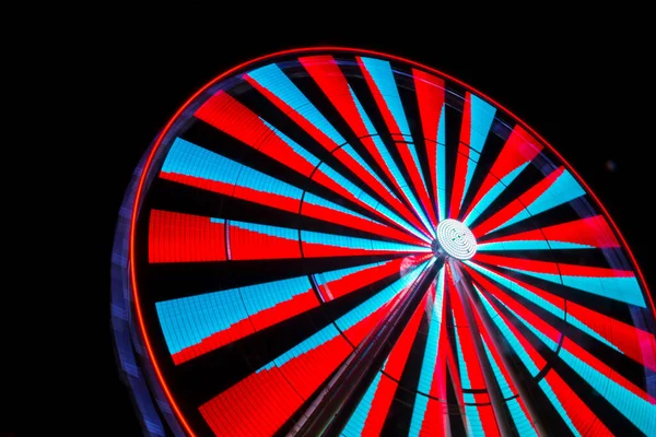 Nighttime Excitement Gatlinburg Amusement Park Vibrant Ferris Wheel Illuminating Sky — Stock Photo, Image