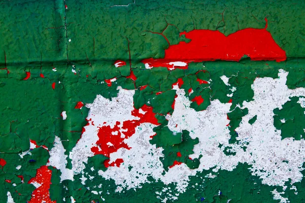 Beleza Decadente Uma Visão Aproximada Pintura Texturizada Camadas Verdes Vermelhas — Fotografia de Stock