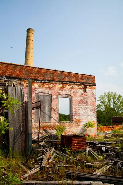 Decay Industry Een Vervallen Fabriek Pierceton Indiana Staat Als Een — Stockfoto