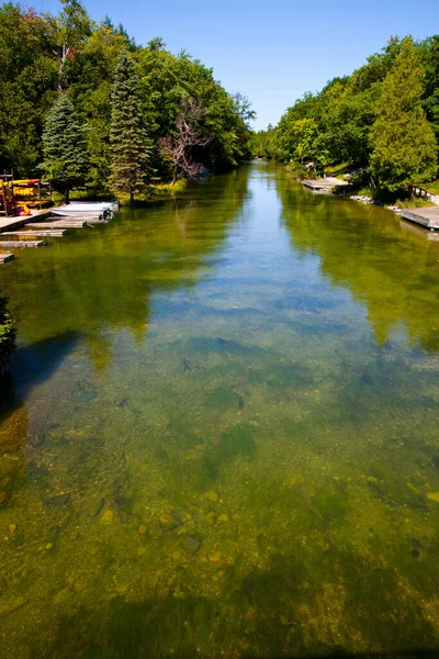 Experience the serenity of nature at this picturesque river in Michigan, surrounded by lush greenery and sparkling clear water. Perfect for outdoor enthusiasts and nature lovers seeking tranquility