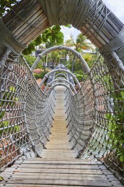 Tropikal Askı Köprüsü, Cennet Adası, Nassau, Bahamalar - Berrak Yeşillik Alanında Serene Macerası