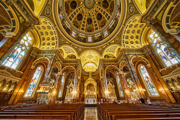 Breathtaking Interior of 2023 Basilica of St. Josaphat in Milwaukee, Wisconsin - A Showcase of Christian Heritage and Architectural Splendor