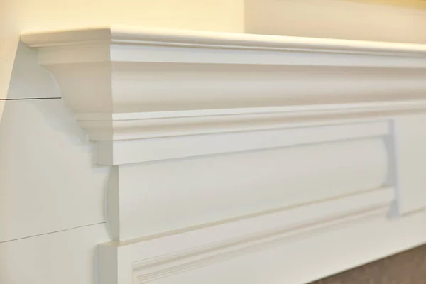 Elegant White Fireplace Mantel in Classic Home Interior, Syracuse Indiana 2015