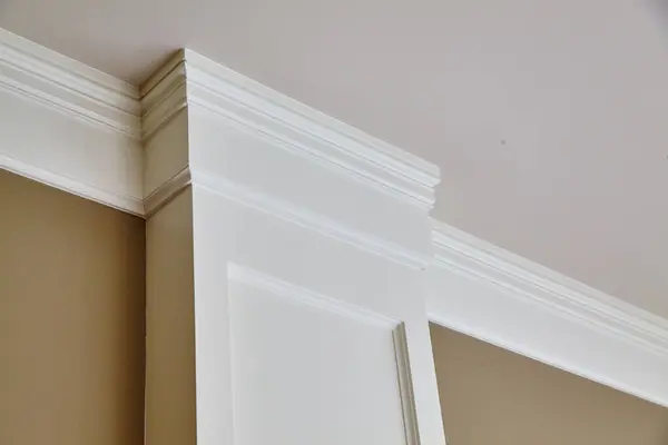 Elegant Interior Detailing with Crown Molding and Door Frame in Indiana Home, 2015