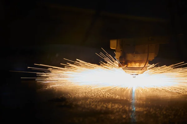Vibrant Sparks Ignite from Industrial Machinery in Fort Wayne, Indiana Manufacturing Process, 2016