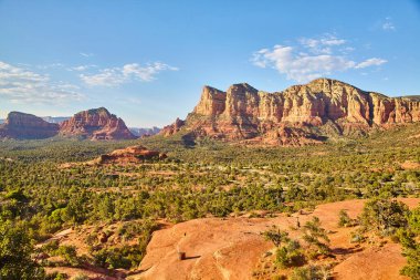 Golden Hour, Sedona, Arizona, 2016 'da Bell Rocks Tranquil Desert Peyzajı