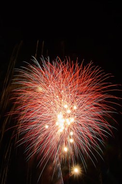 Canlı Havai fişekler Huntertown Miras Günleri Karnavalı, Indiana, 2017