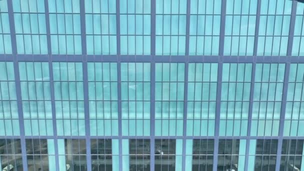 Luftaufnahme Des Lucas Oil Stadium Indianapolis Indiana Mit Komplexer Glasarchitektur — Stockvideo