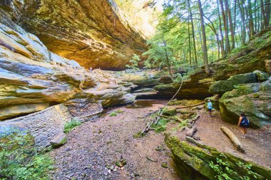 Hocking Hills, Ohio 'daki Old Mans Mağara Yolu' nun çarpıcı kaya oluşumlarını araştırın. Güneşli ormanlar ve yemyeşil alanlar bu sonbaharda doğa yürüyüşü ve kucaklaması için mükemmel bir yer..