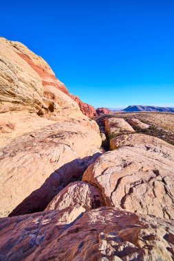 Las Vegas 'taki Kızıl Kaya Kanyonu' nun büyüleyici güzelliğini keşfedin. Engebeli oluşumlar ve canlı renkler, sakin bir çöl manzarası yaratır. Macera için mükemmeldir ve doğanın sanatsallığını takdir eder..