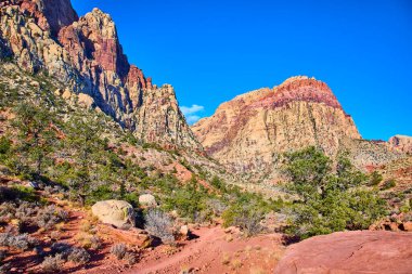 Nevada 'daki nefes kesici Red Rock Kanyonu' nu keşfedin. Parlak mavi gökyüzünün altındaki Oak Creek Patikası boyunca uzanan canlı kayalıklarda bir mucize. Yalnızlık arayan doğa aşıkları ve maceracılar için mükemmel..