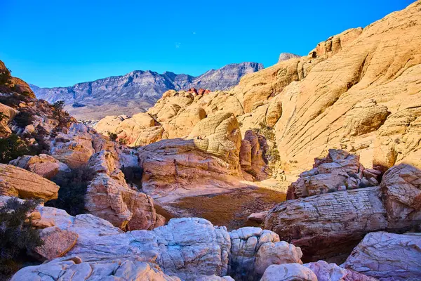 Nevada 'daki nefes kesici Red Rock Kanyonu' nu deneyin. Canlı mavi bir gökyüzü altında kayaların oluşumlarının dünyevi tonlarına ve benzersiz dokularına hayret edin. Macera ve keşif meraklıları için mükemmel.