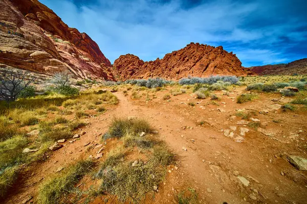 Las Vegas, Nevada yakınlarındaki Calico 'nun canlı kırmızı kaya oluşumlarını araştırın. Dolambaçlı bir yol, berrak mavi gökyüzünün altındaki çarpıcı çöl manzarasının ortasında maceraya davetiye çıkarır. Doğa aşıkları için mükemmel..