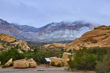 Las Vegas 'taki Red Rock Kanyonu' nun nefes kesici güzelliğini keşfedin. Engebeli kumtaşı oluşumları ve karla kaplı zirveler, Nevada çölünün görkemli çöllerine sakin bir kaçış..