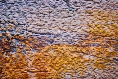 Las Vegas, Nevada 'daki Red Rock Kanyonu' nun engebeli güzelliğini keşfedin. Bu yakın çekim kaya dokusu toprak tonlarını ve yıpranmış kırışıklıkları sergiliyor, jeoloji ve doğa temalı projeler için mükemmel..