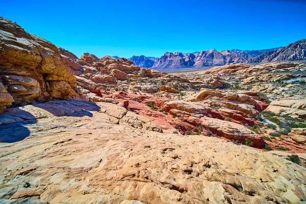 Las Vegas yakınlarındaki nefes kesici Red Rock Kanyonunu keşfedin. Berrak mavi gökyüzünün altında canlı çöl renklerine ve görkemli oluşumlara hayret ederek Nevadas 'ın doğal güzelliğinin özünü yakalıyor..