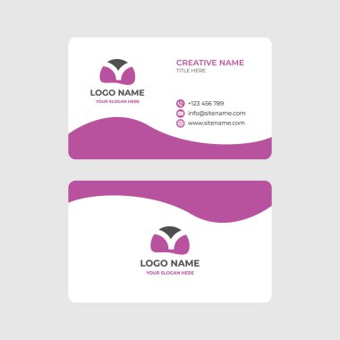 A minimalist vector business card design, perfect for modern professionals seeking a clean and creative branding solution clipart