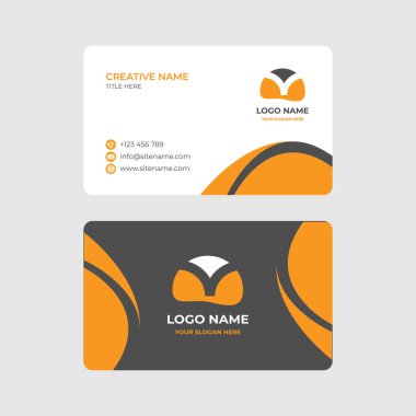 A minimalist vector business card design, perfect for modern professionals seeking a clean and creative branding solution clipart