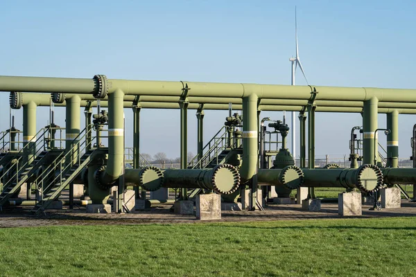 Equipment at a natural gas processing site in Groningen, the Netherlands.