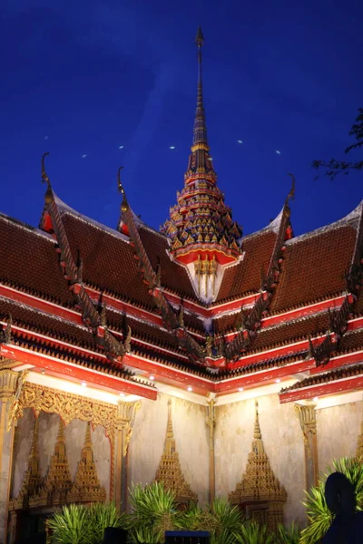 Wat Chalong Avond Phuket Chalong Temple Phuket 2016 Hoge Kwaliteit — Stockfoto