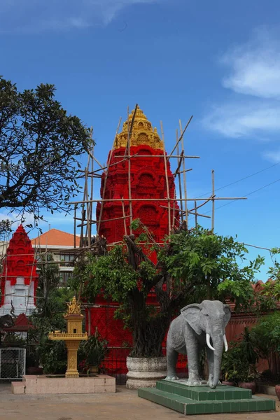 Wat Ounalom Manastırı, Phnom Penh, Kamboçya 2016. Yüksek kalite fotoğraf
