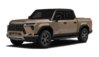 İkonun logo işareti Land Cruiser sanat tasarımı 3d SUV 4wd 4x4 GR araba yeni off-road ızgara lastikler büyük büyük 250 Rover kahverengi GX kamyonet çift kabin pikap