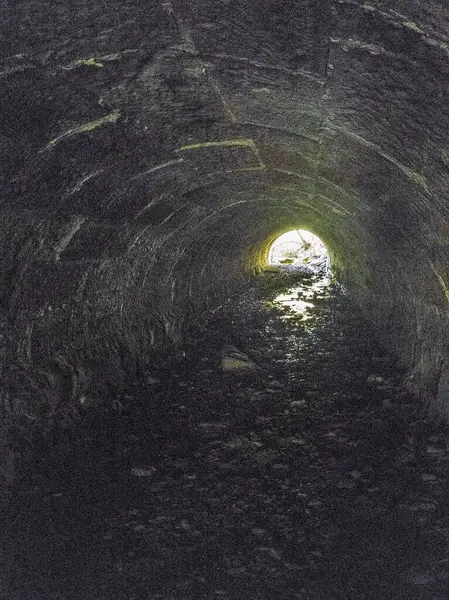 Tunnel Small Creek Running — Stock Photo, Image