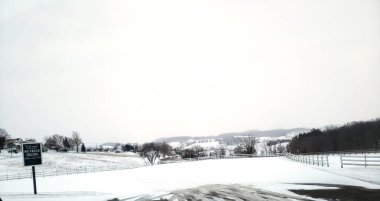 Walnut Creek, Ohio Kış Karlı Manzarası