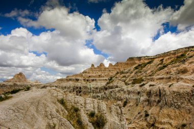 Yazın Notch Trail 'den görüntüler, Badlands Ulusal Parkı, Güney Dakota