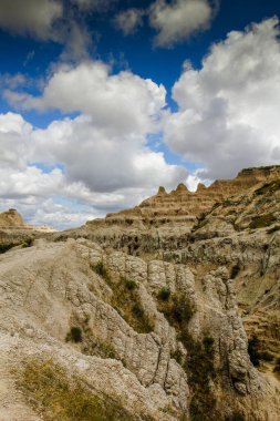 Yazın Notch Trail 'den görüntüler, Badlands Ulusal Parkı, Güney Dakota