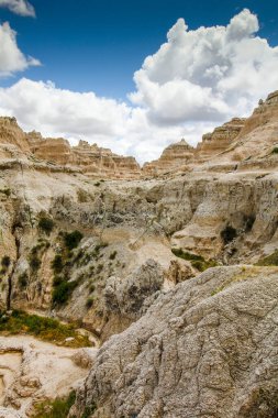 Yazın Notch Trail 'den görüntüler, Badlands Ulusal Parkı, Güney Dakota