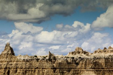 Yazın Notch Trail 'den görüntüler, Badlands Ulusal Parkı, Güney Dakota