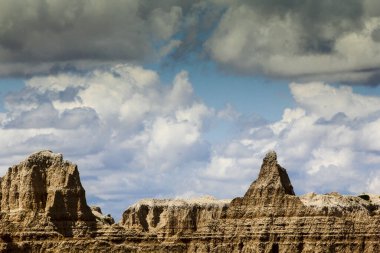 Yazın Notch Trail 'den görüntüler, Badlands Ulusal Parkı, Güney Dakota