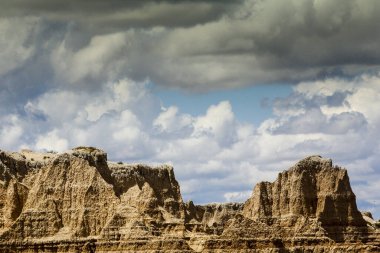 Yazın Notch Trail 'den görüntüler, Badlands Ulusal Parkı, Güney Dakota