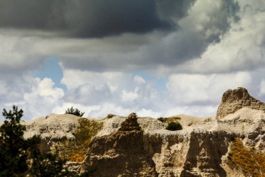 Yazın Notch Trail 'den görüntüler, Badlands Ulusal Parkı, Güney Dakota