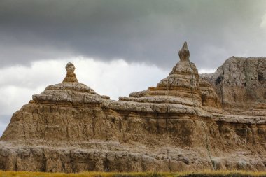Yazın Notch Trail 'den görüntüler, Badlands Ulusal Parkı, Güney Dakota