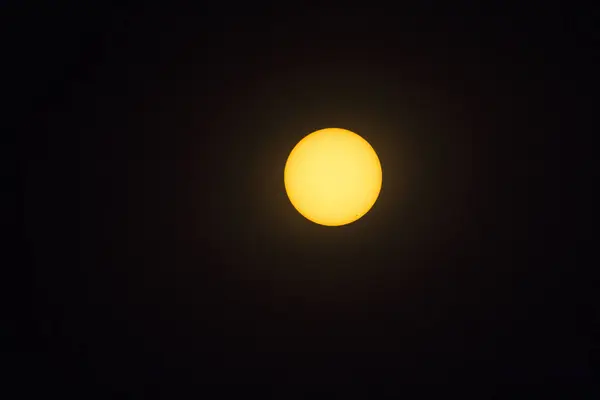Сонце Сонячними Плямами Побачене Сонячним Фільтром — стокове фото