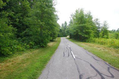 Bir patika manzarası, Glacier Ridge Metro Parkı, Dublin, Ohio