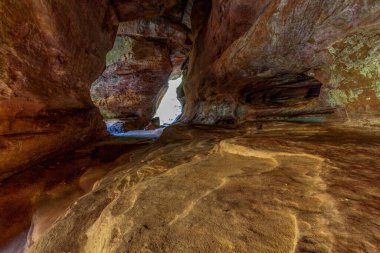 Rockhouse manzaralı, Hocking Hills State Park, Ohio