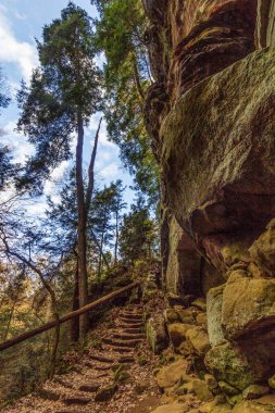 Rockhouse manzaralı, Hocking Hills State Park, Ohio
