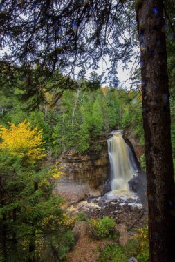 Miners Falls, Picture Rocks National Lakeshore, Michigan manzarası