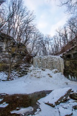 Hayden Run Falls Kışın dondu, Columbus, Ohio