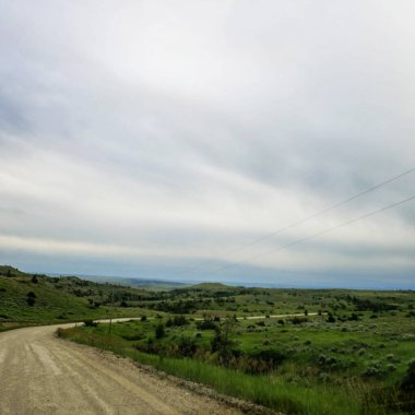 Montana 'daki Büyük Timber Kanyonu Yolu' ndan Görüntü