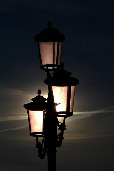 Old Wooden Lantern Street Light — Stock Photo, Image