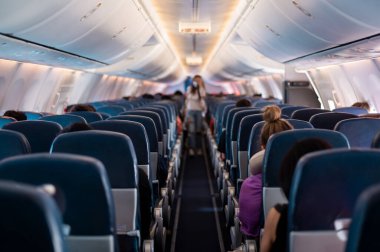 Uçak koltuklarının arka planı