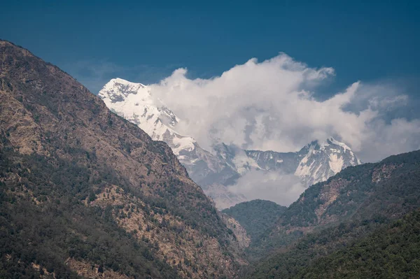 Annapurna Dağ Sırasının Güzel Manzarası Nepal — Stok fotoğraf