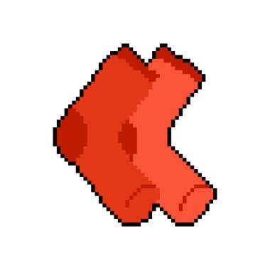 Çorap piksel sanatı. Çorap 8 bit. pixelated vektör illüstrasyonu