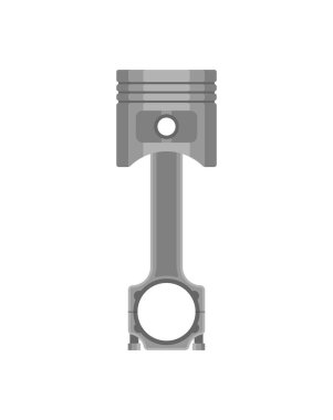 Motor pistonu izole edildi. Motosiklet pistonları simgesi. Araba atölyesi sembolü